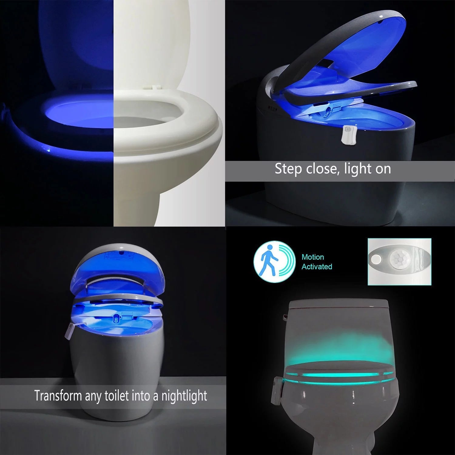 Bowl Brite Motion Sensor Night Light - Illuminate Your Toilet Bowl with  Style